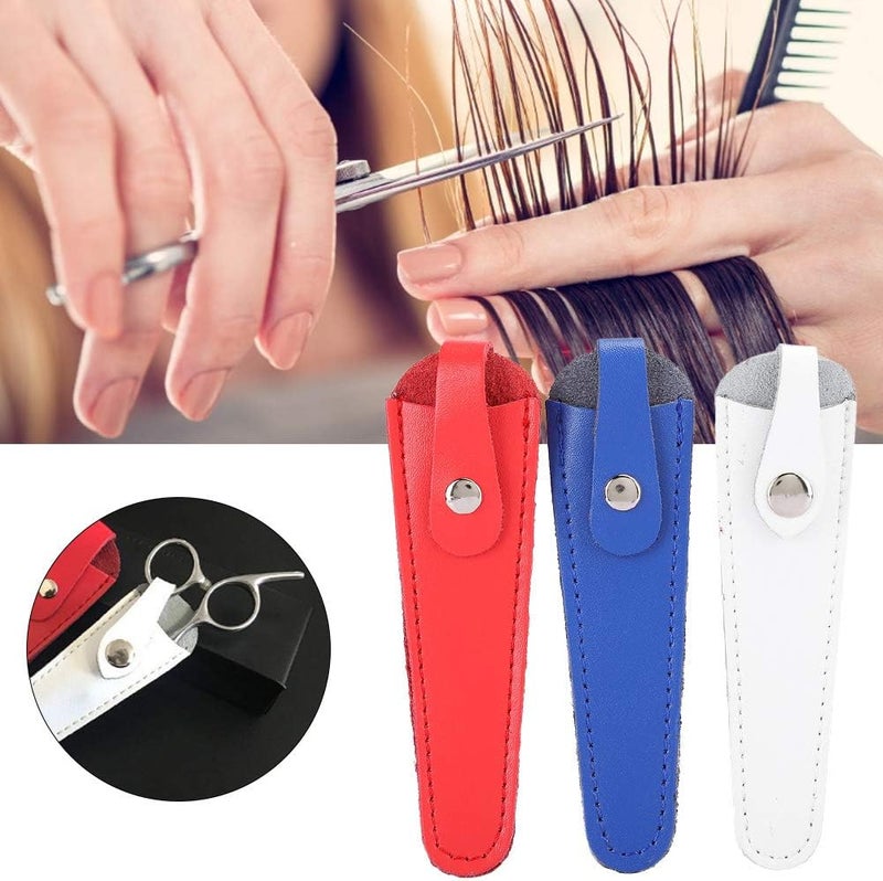 Zetiling Professional 3pcs Scissors Bag, PU Leather Hairdressing Scissors Holster for Salon Barber - Image 4